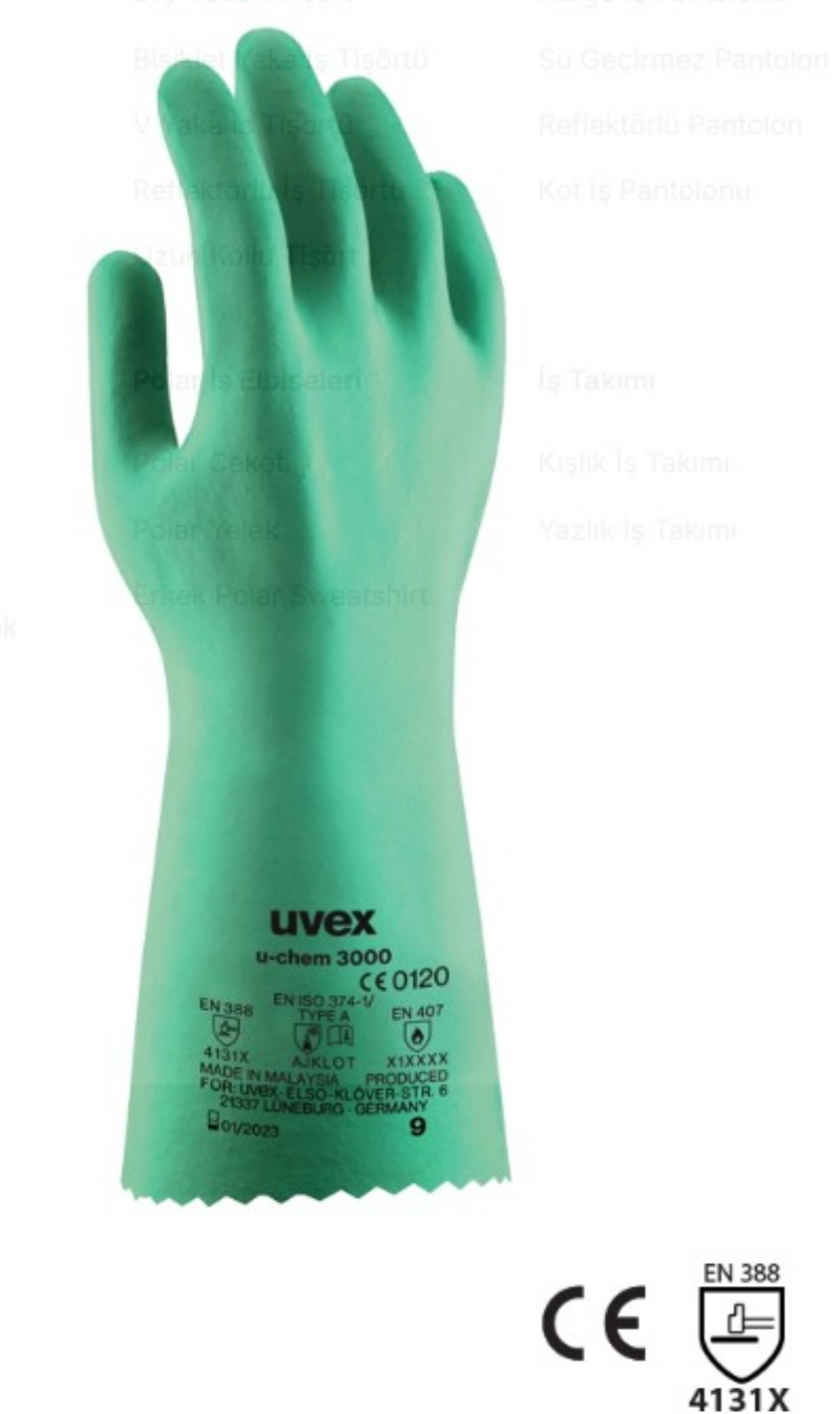 UVX 60961 Uvex U-Chem 3000 Kimyasallara Kar Koruyucu Eldiven